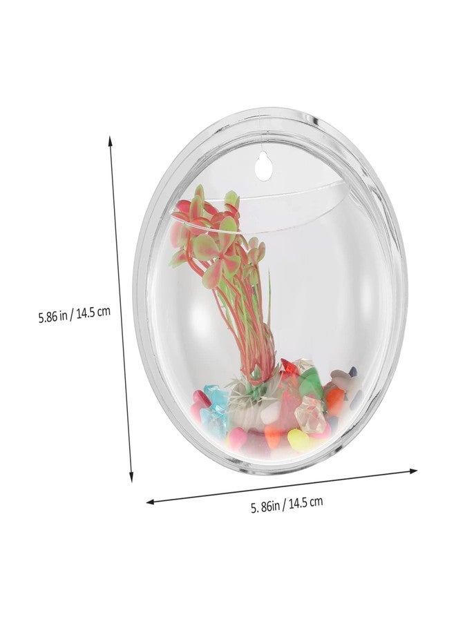 BUGUUYO Wall Goldfish Bowl Wall Hanging Fish Bowl Fish Bowls for Centerpieces Hanging Hydroponic Planter Wall Fish Tank Acrylic Flower Vase Planters Indoor Acrylic Vases Large Water Tank - Image 2